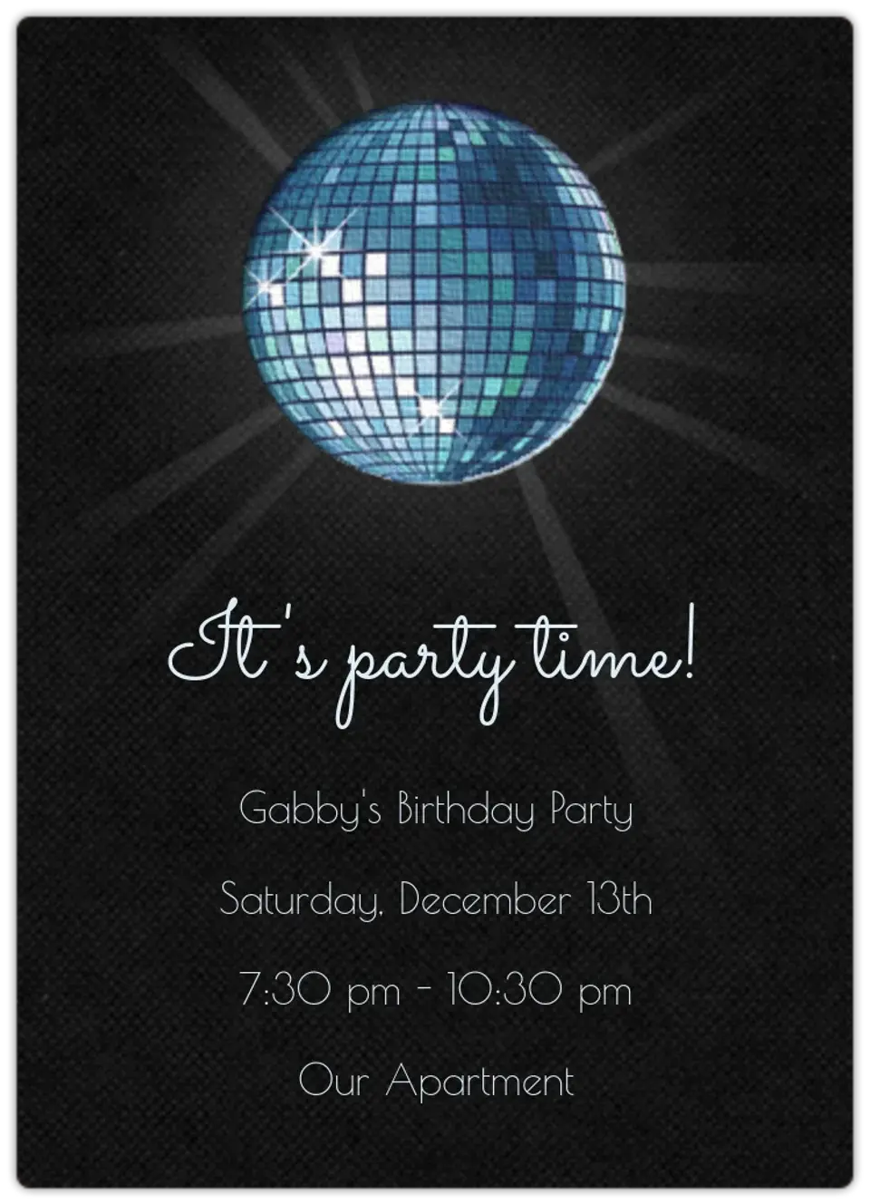 Disco Ball card