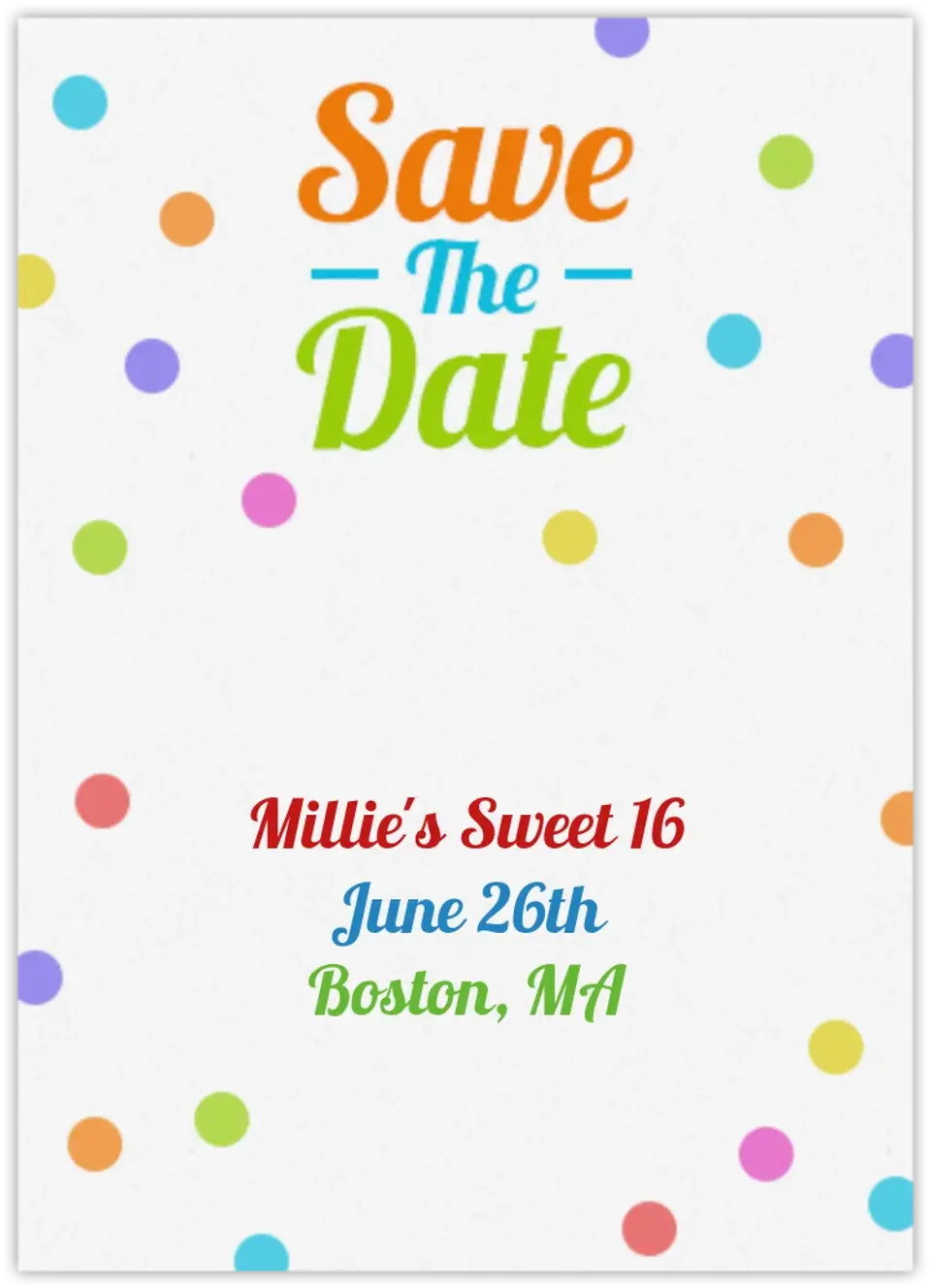 Save the Date Dots card image
