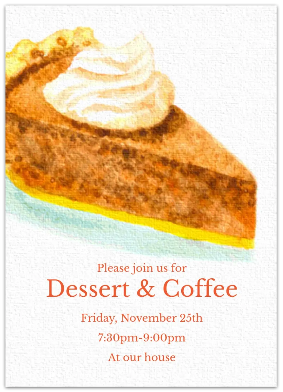 Pie card