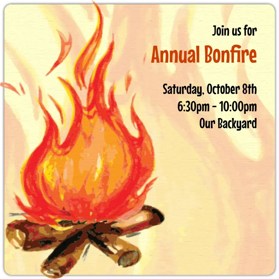 Cozy Bonfire card