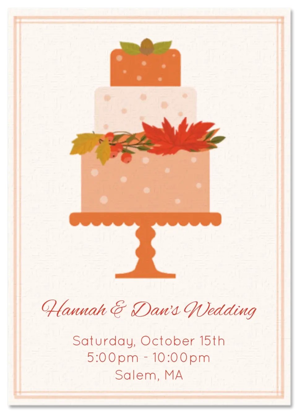 Fall Wedding card