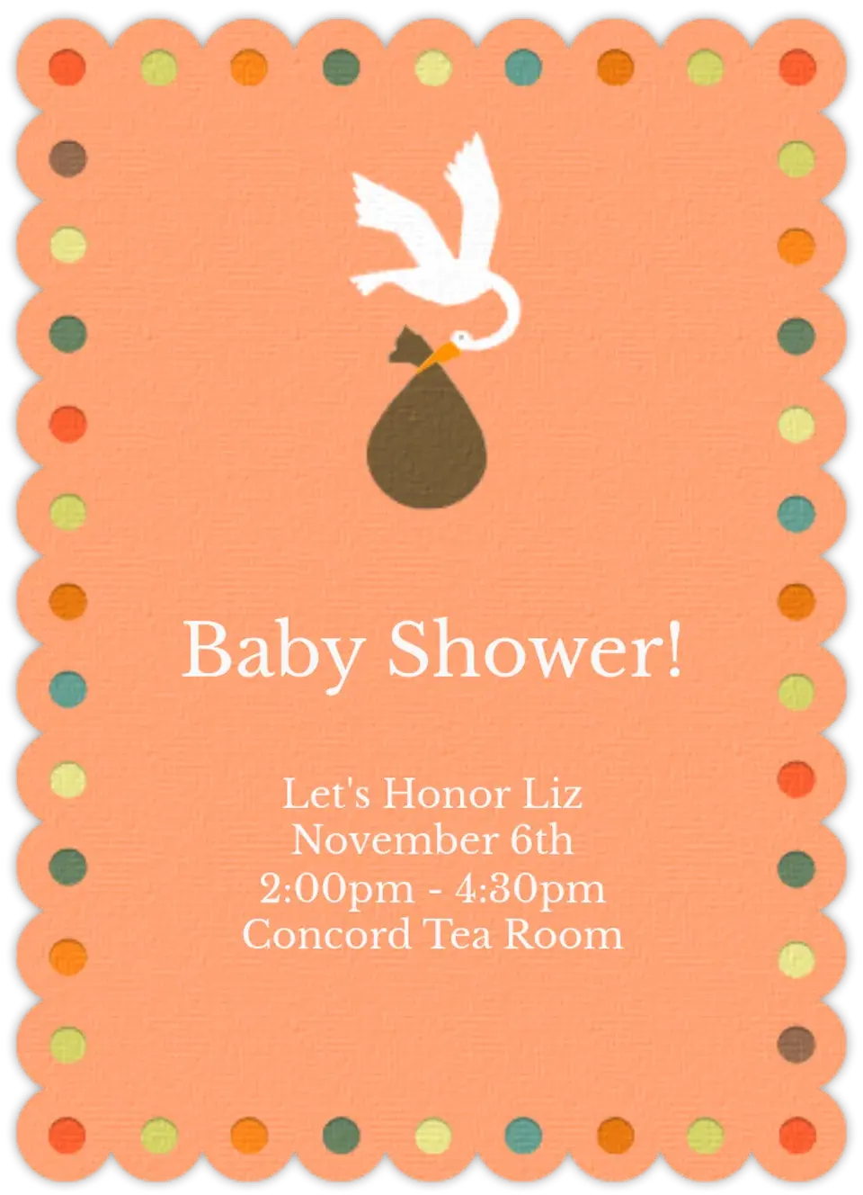 Fall Stork card