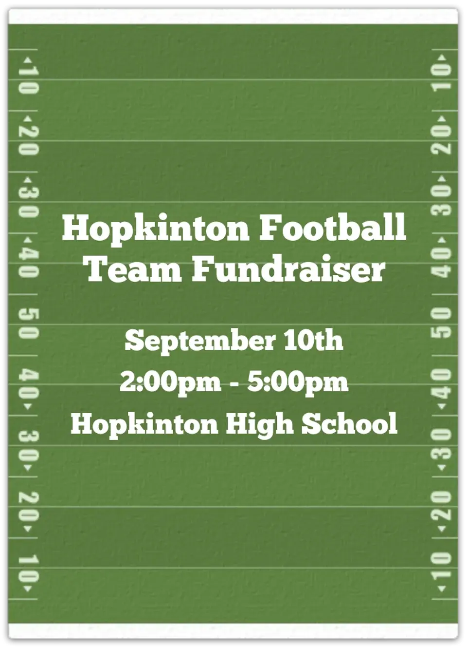 Football Field card
