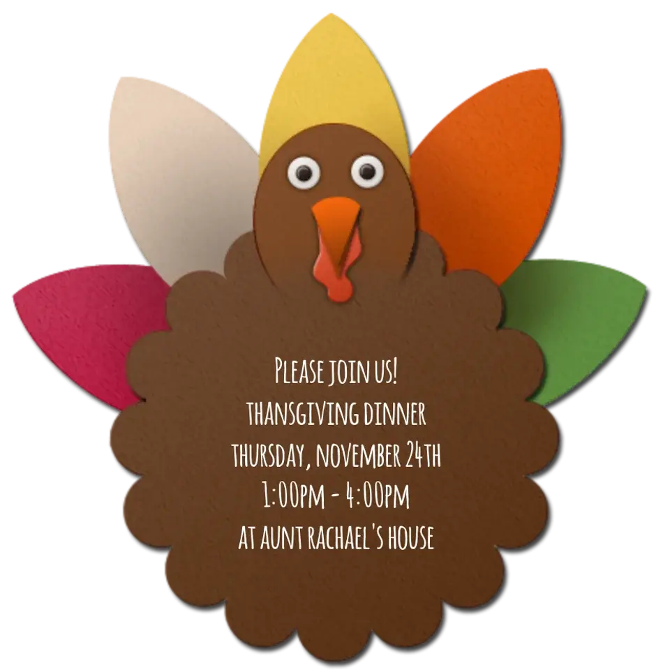Paper Turkey card