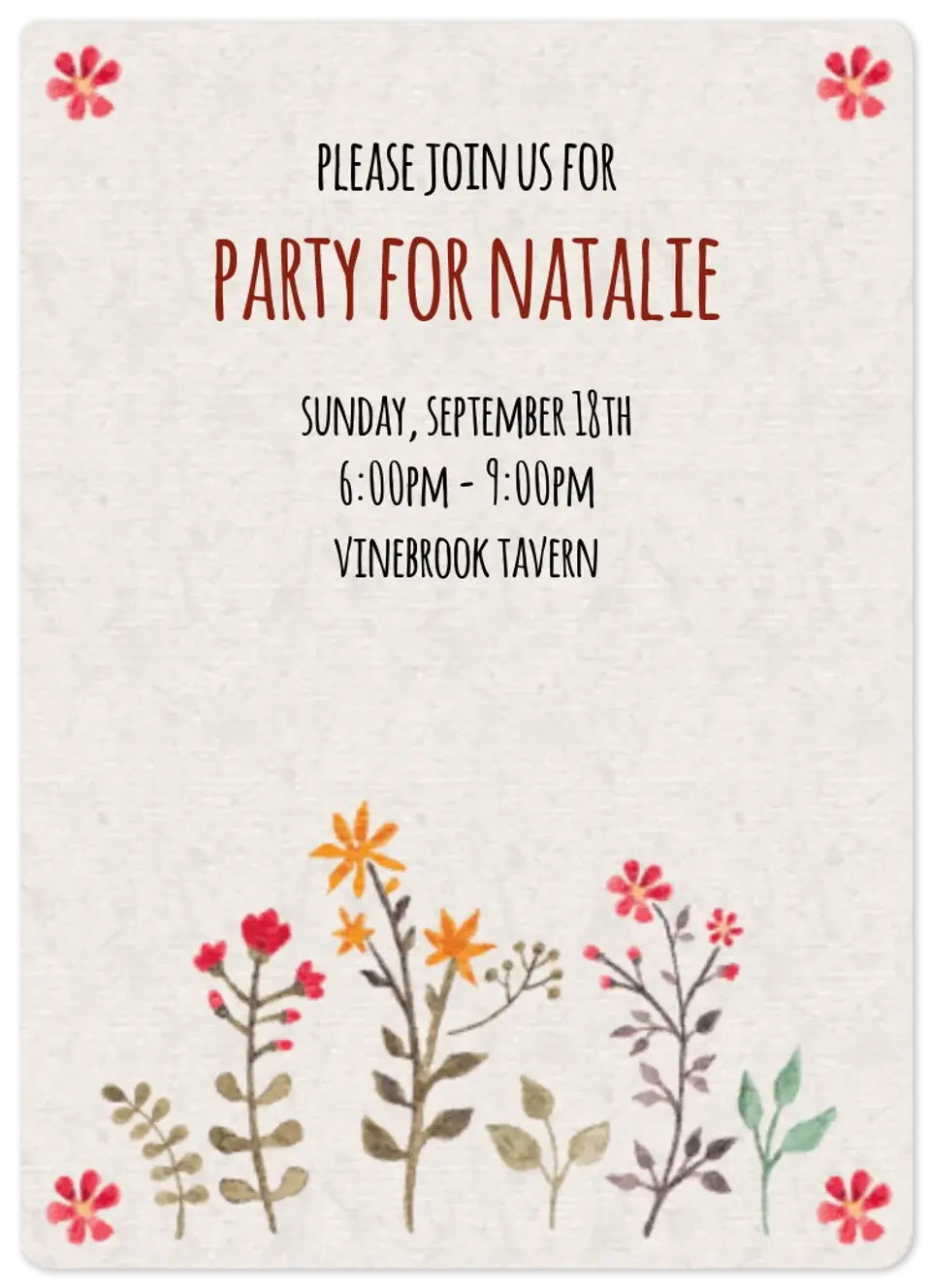 Fall Botanical card