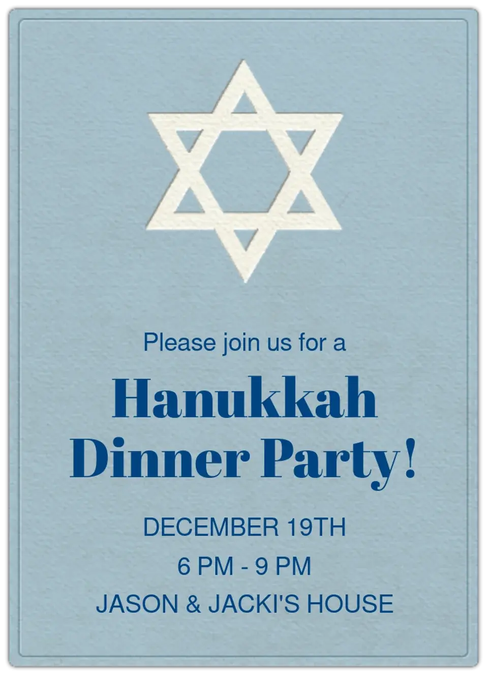 Star of David card