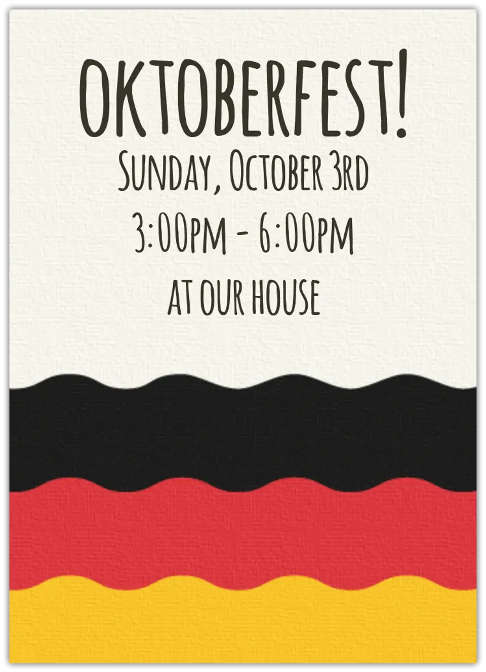 Oktoberfest German Flag card