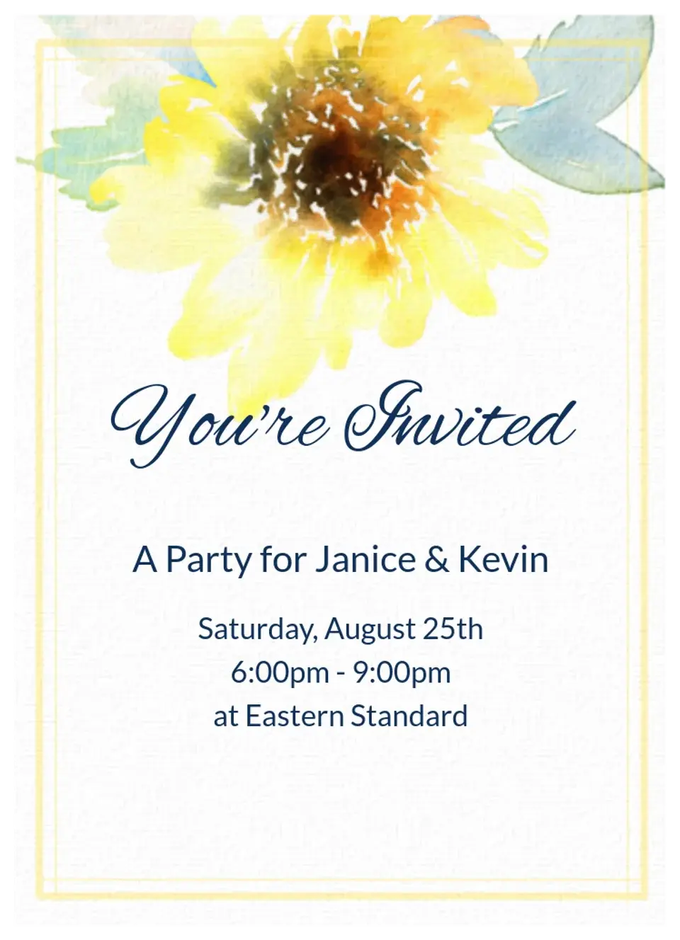Navy Floral card image