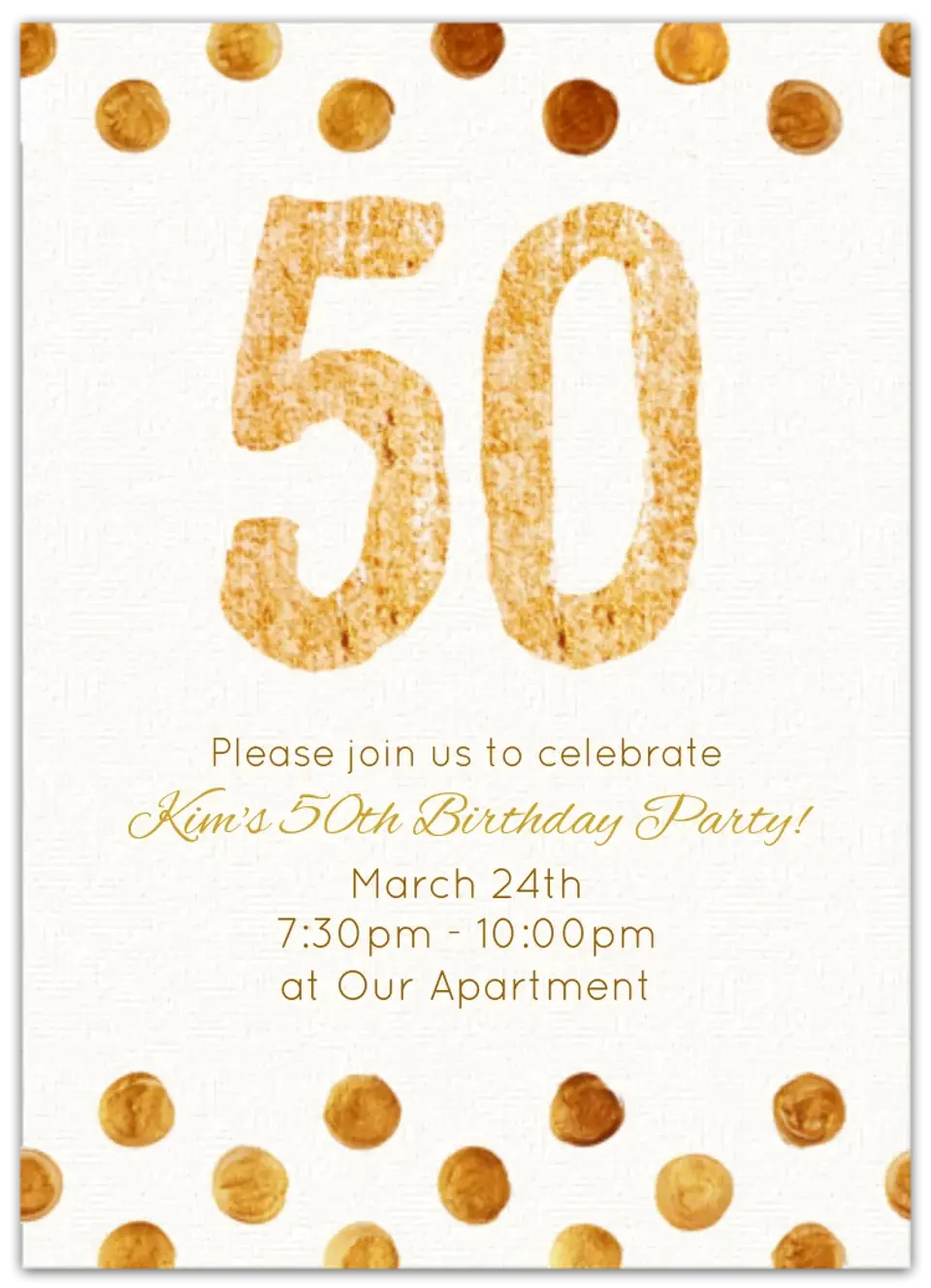 Golden 50 card
