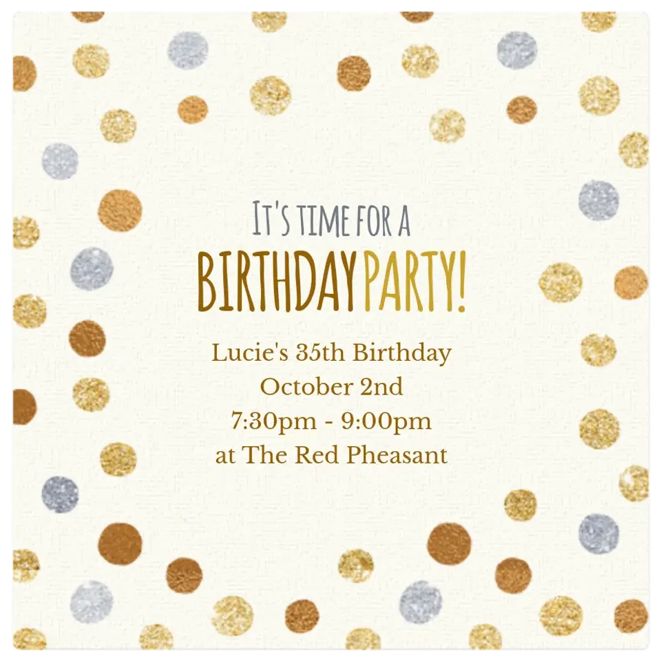 Birthday Foil Dots card