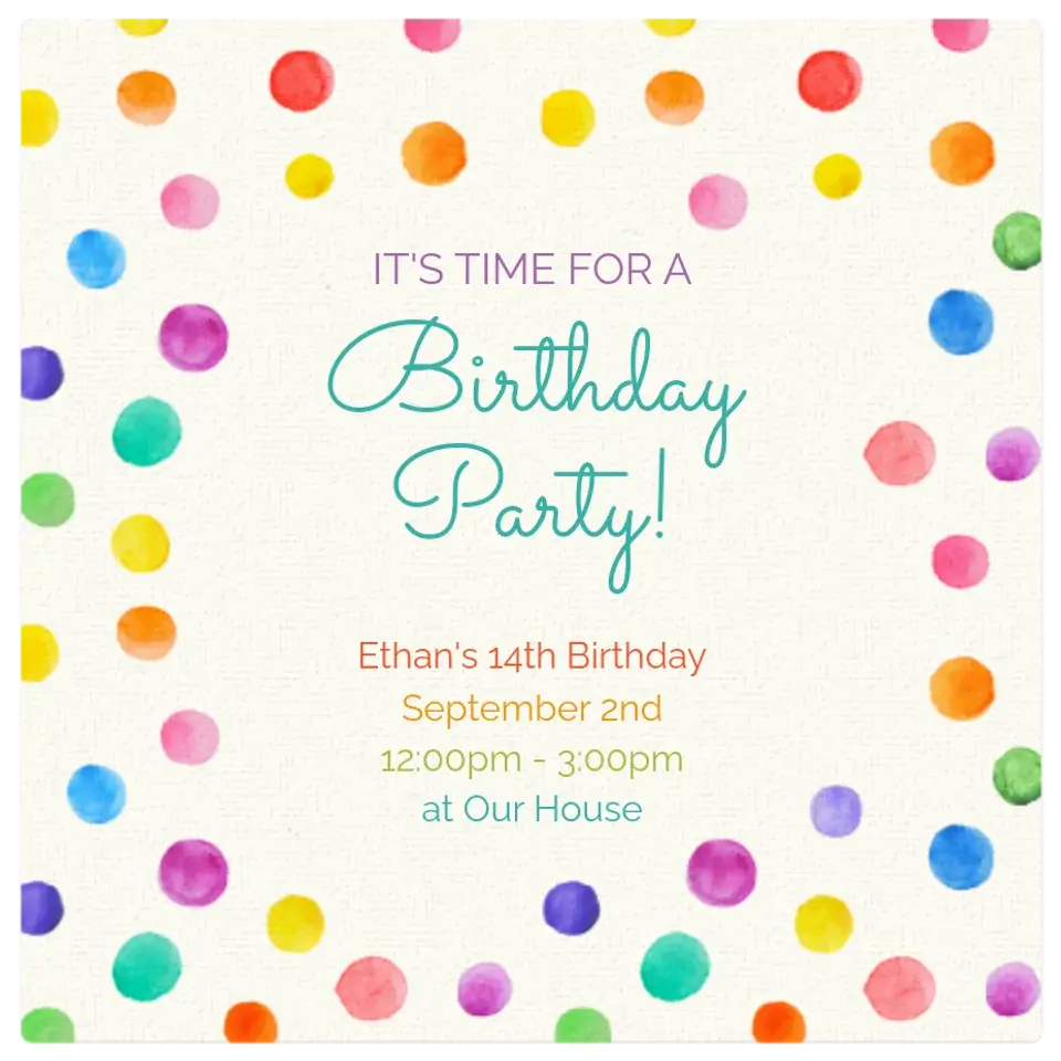 Birthday Dots card image