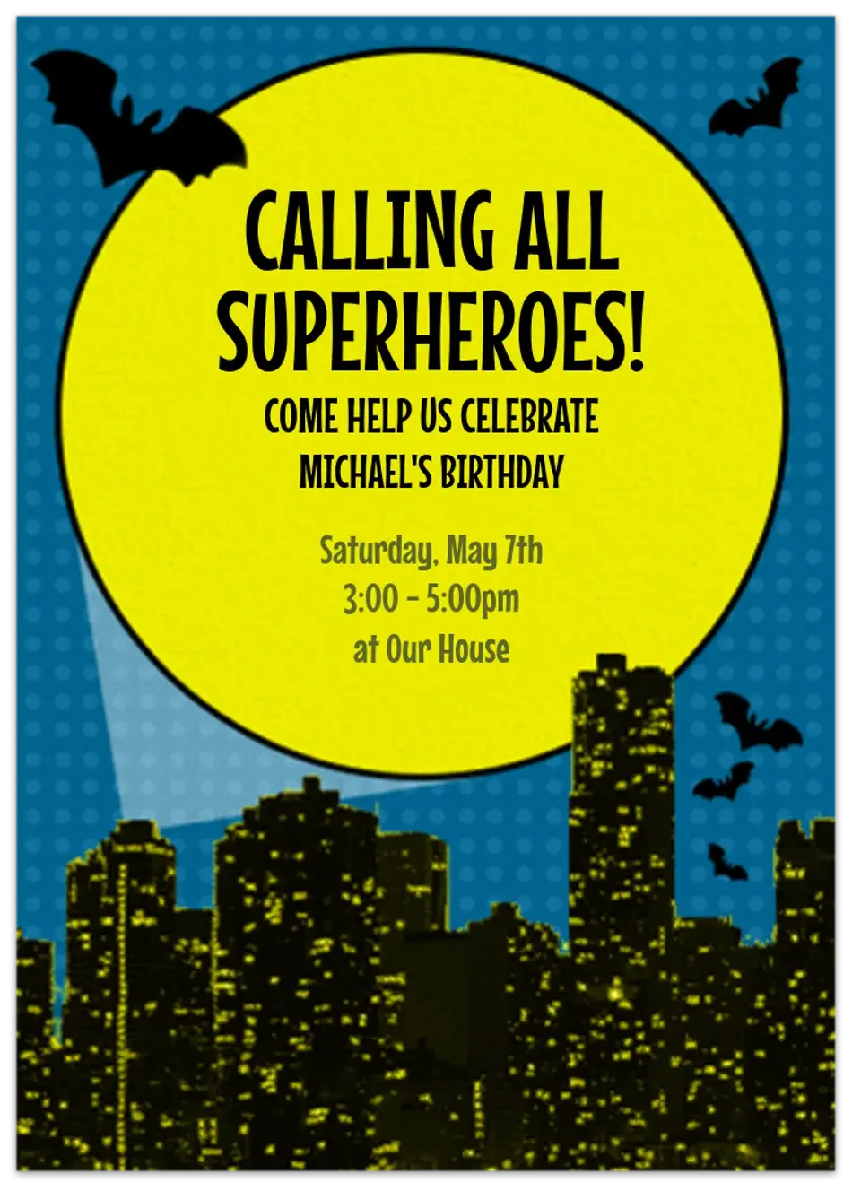 Bat Superhero card