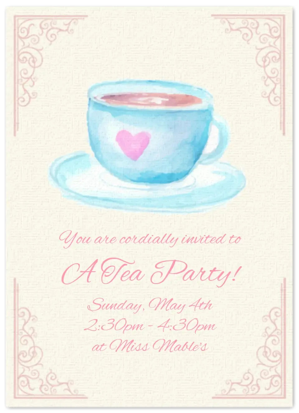 Tea Party card
