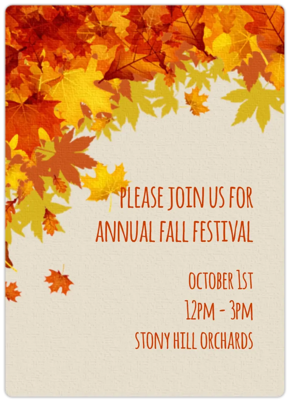 Fall Leaves card