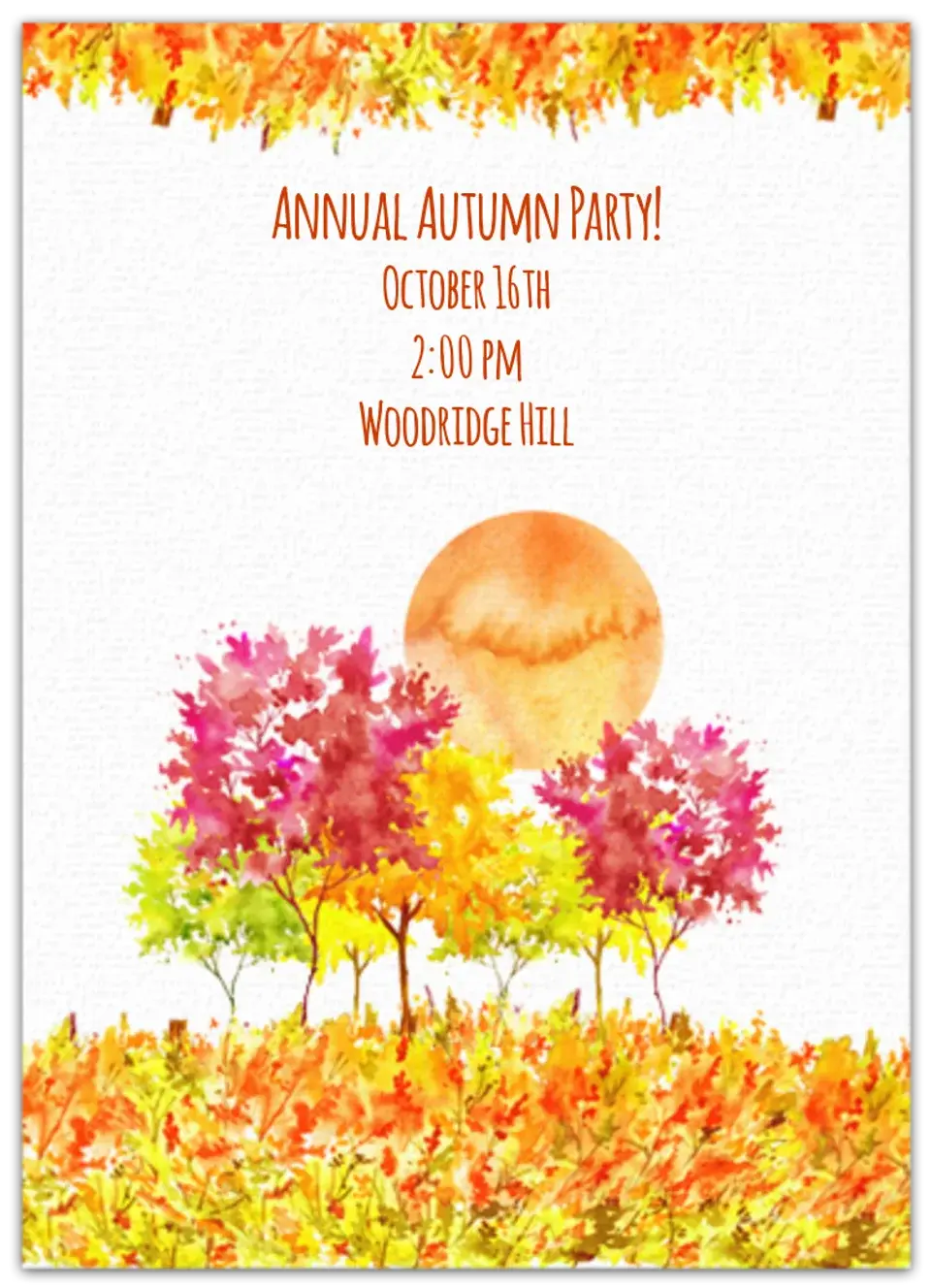 Fall Trees Foliage card