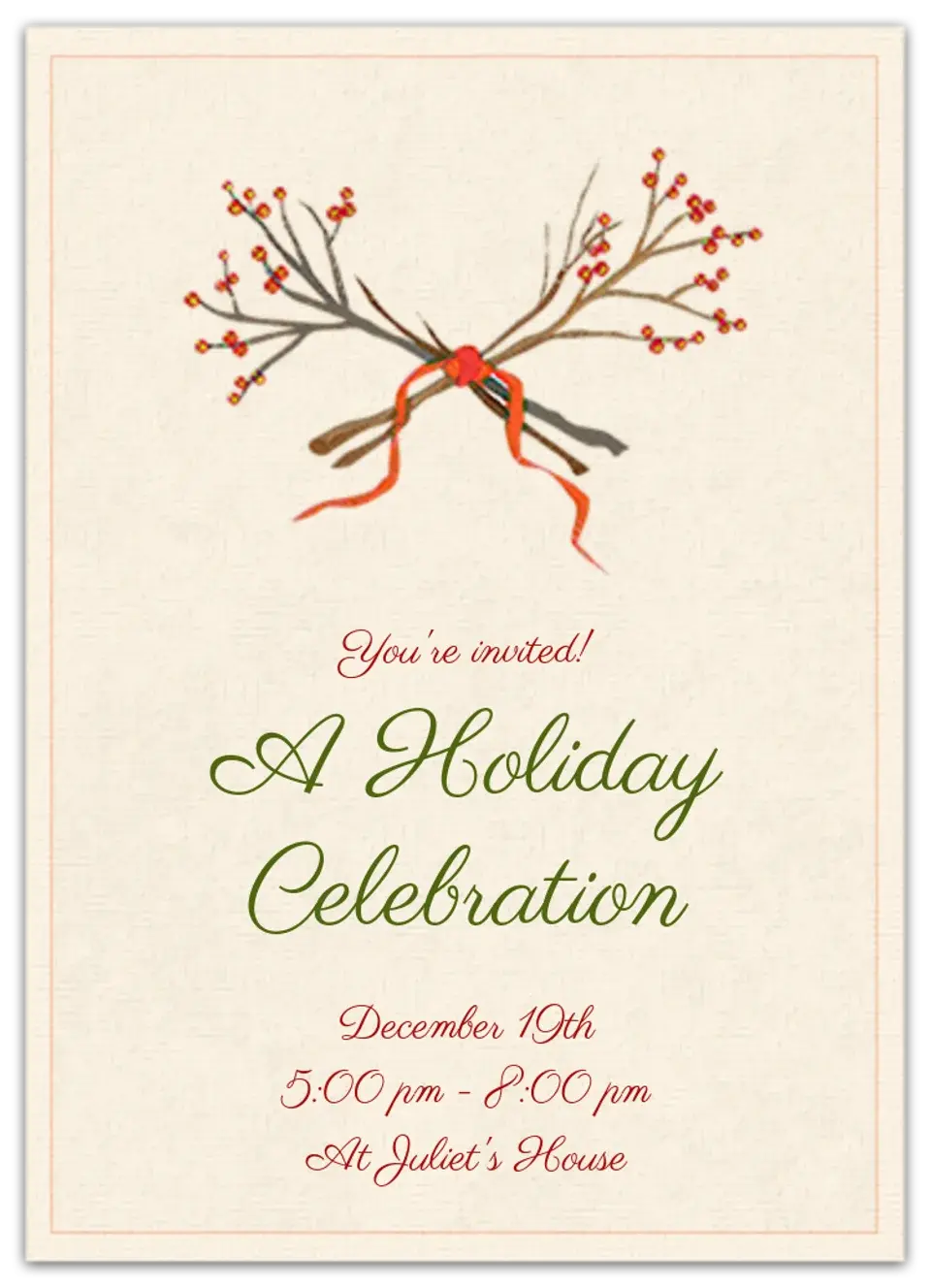Festive Branches card