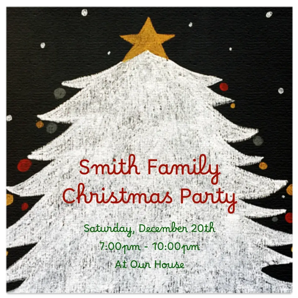 Chalkboard Christmas Tree card