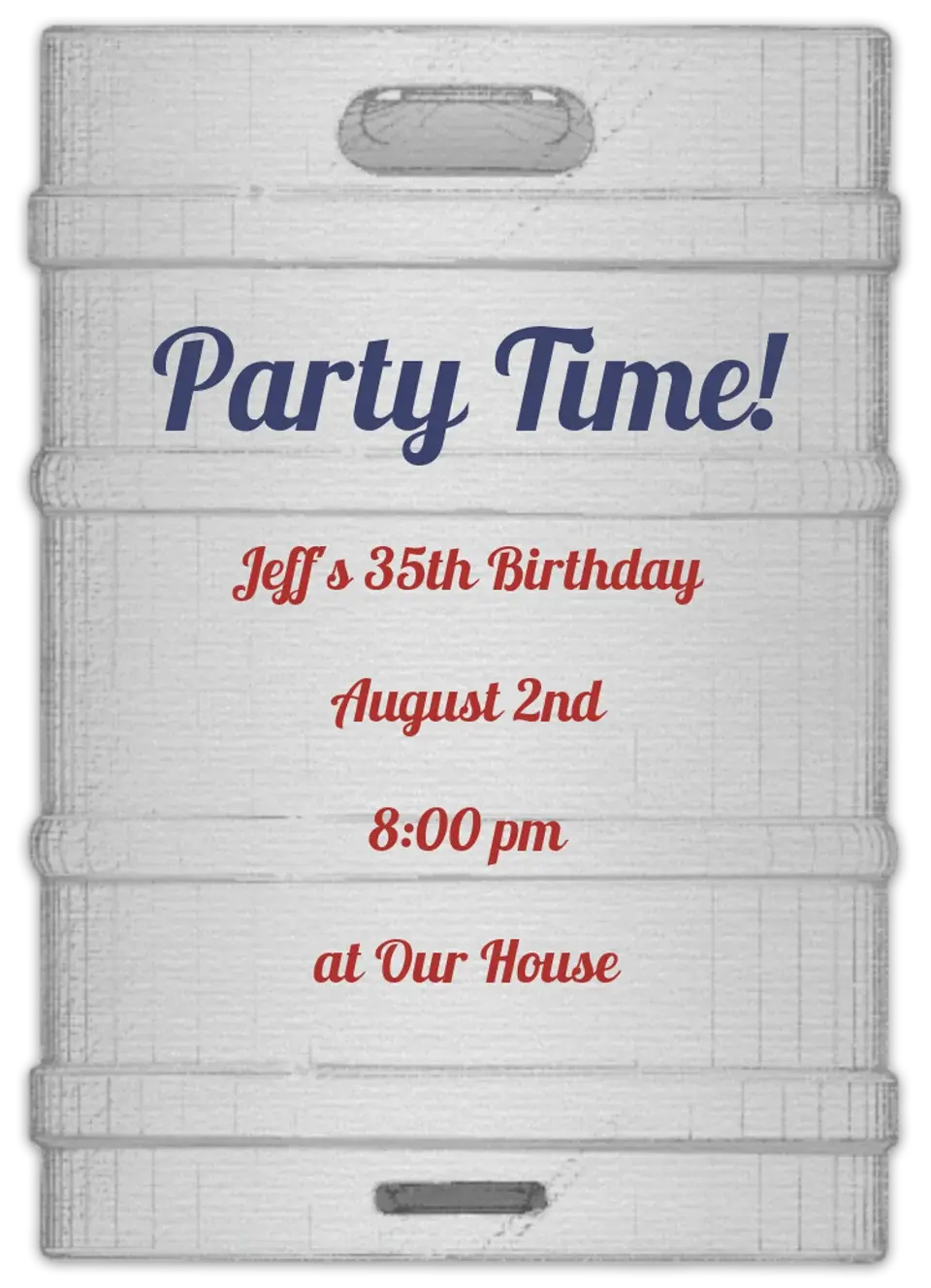 Beer Keg card