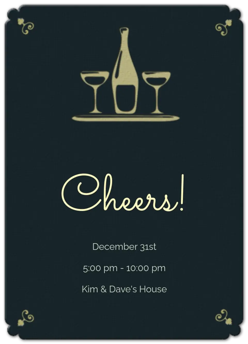 Champagne for Two card