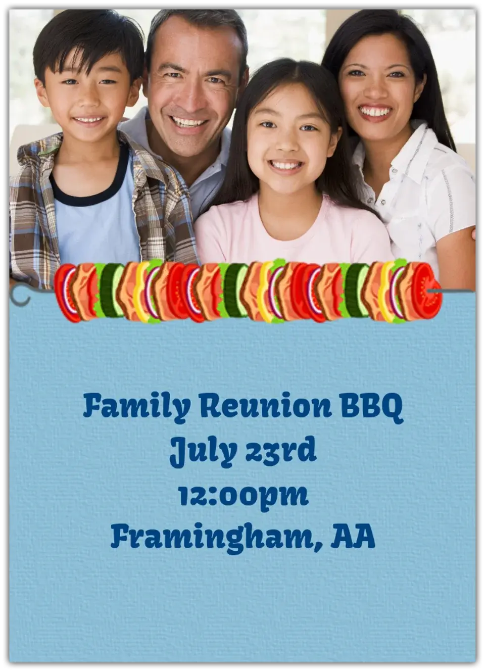 BBQ Photo Frame card