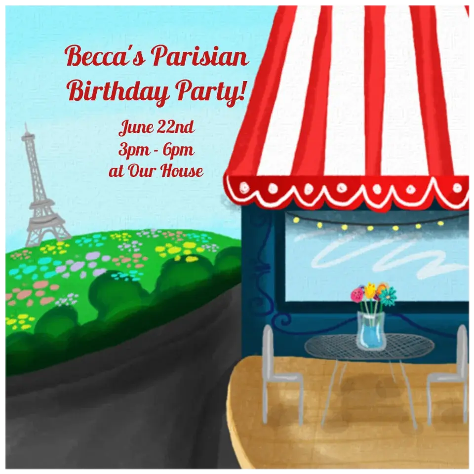 Paris Café card