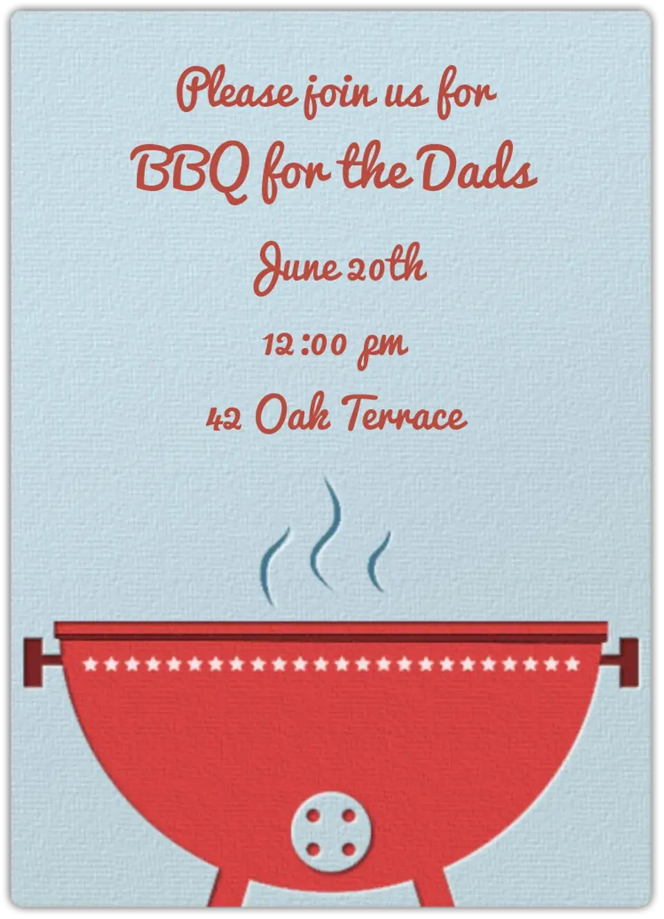 Barbecue Time card
