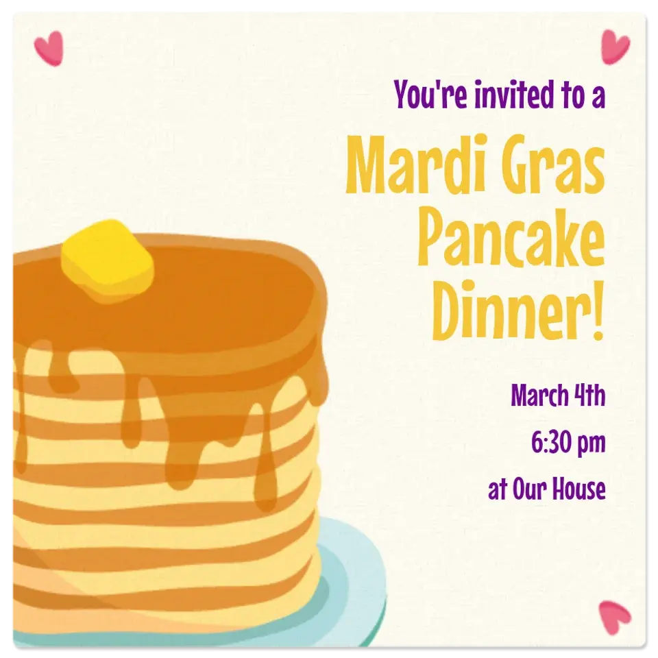 Pancakes card