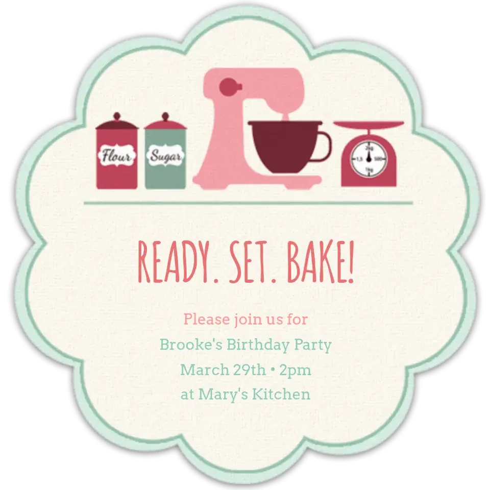 Baking card