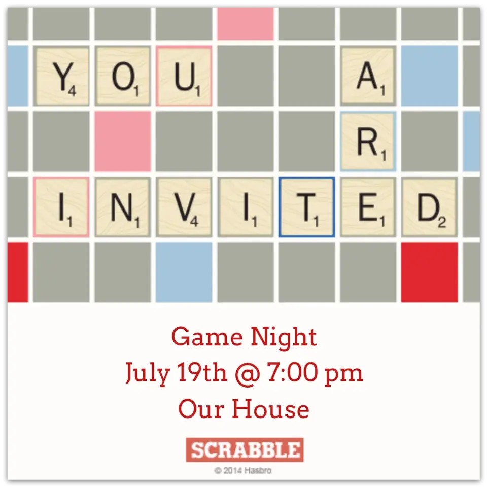 Scrabble card image