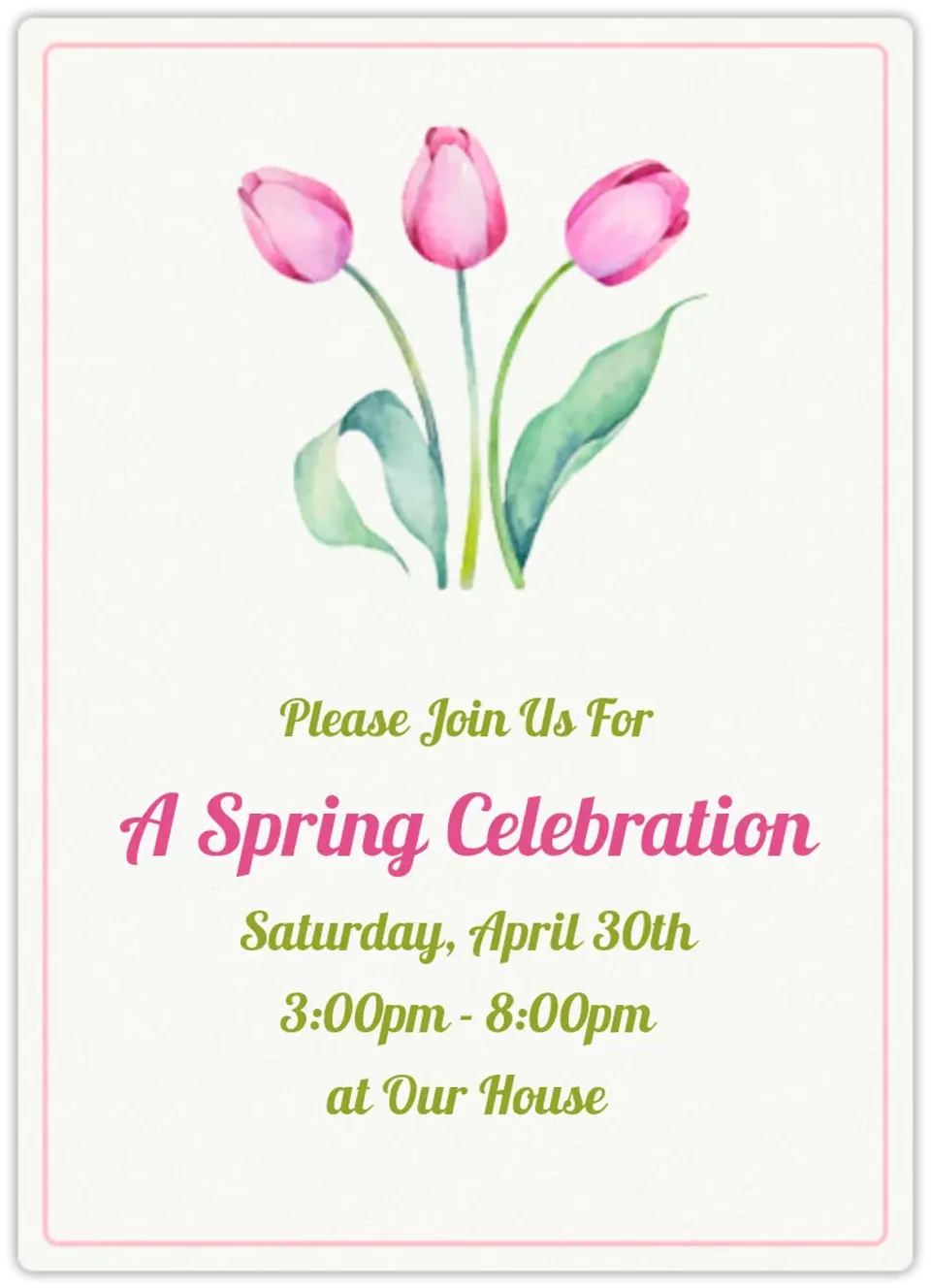 Easter Tulips card