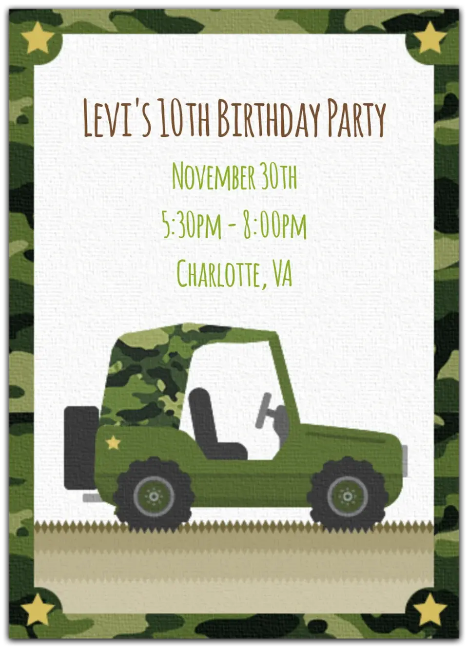 Army Jeep card image