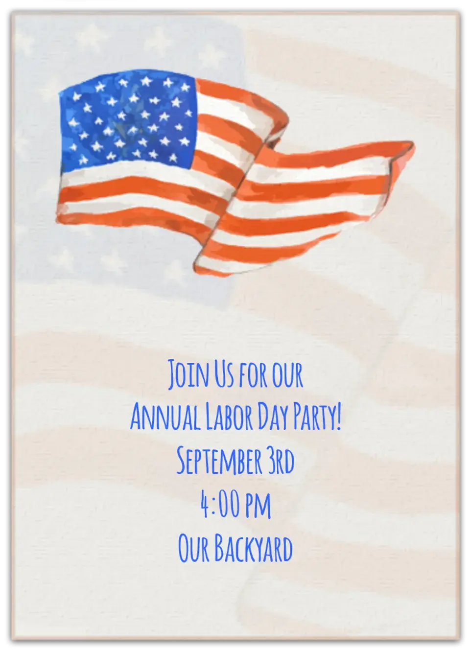 American Flags card