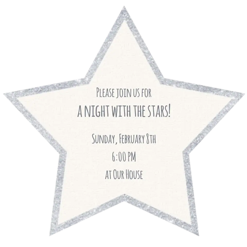 Star Die Cut card image
