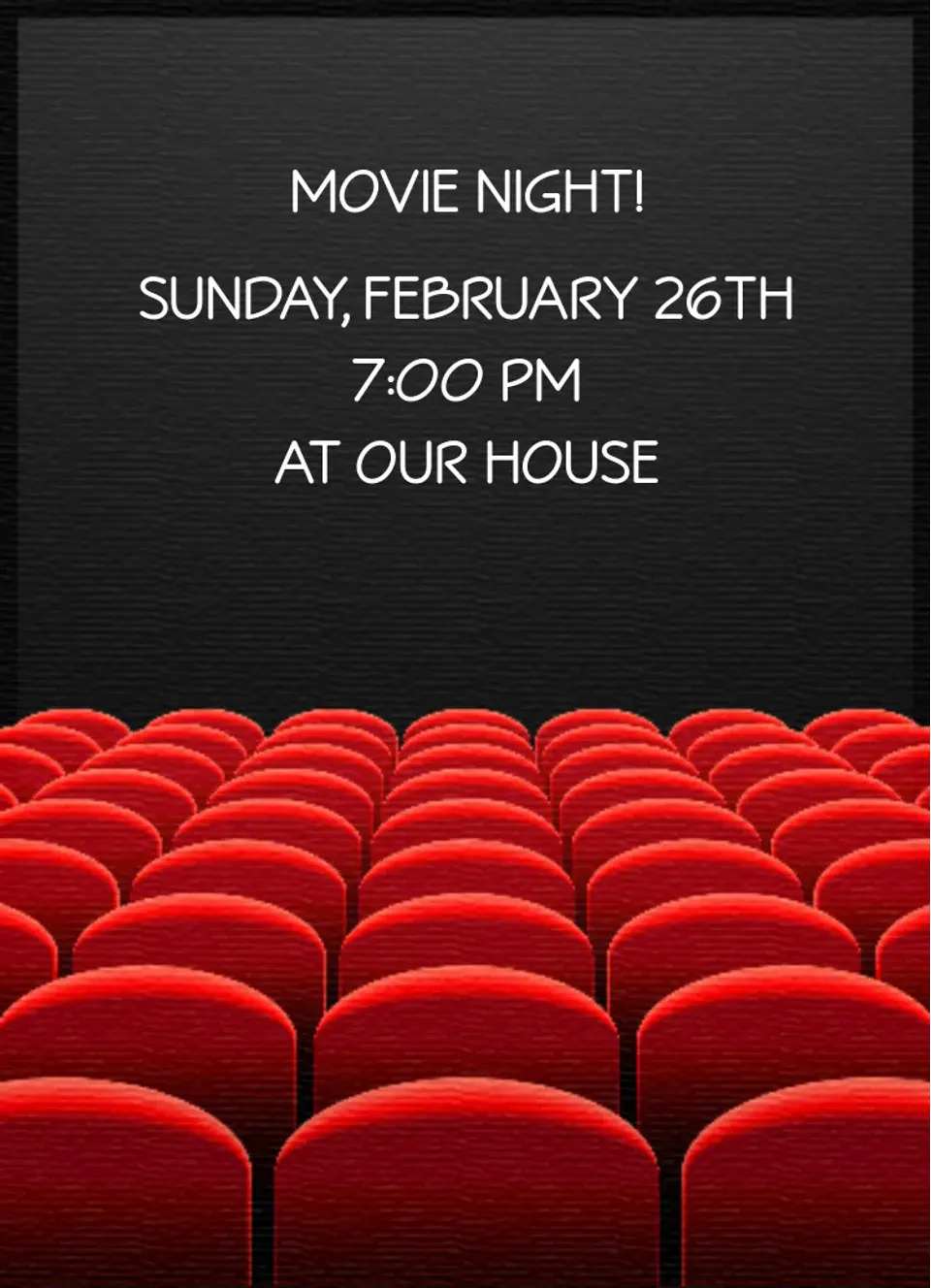 Movie Seats card