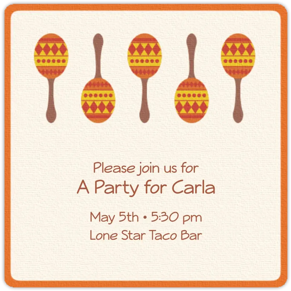 Maracas card