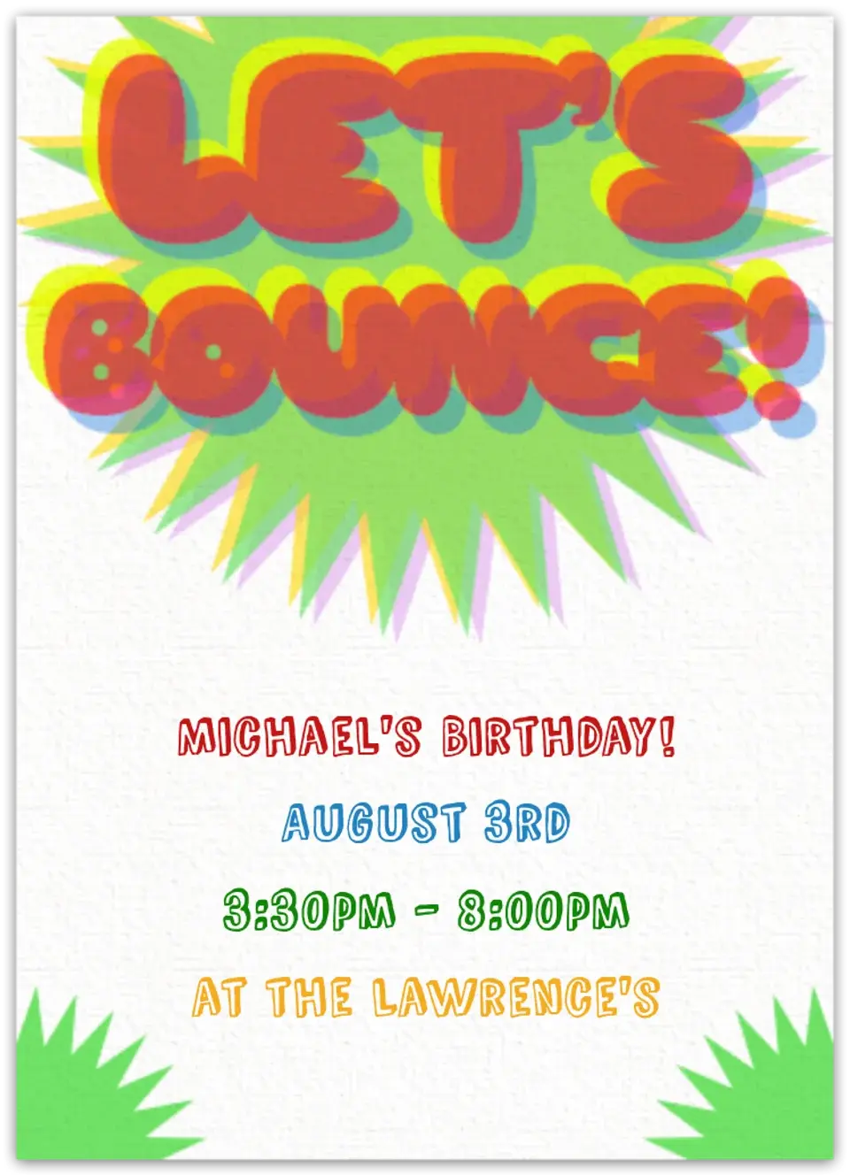 Let's Bounce! card