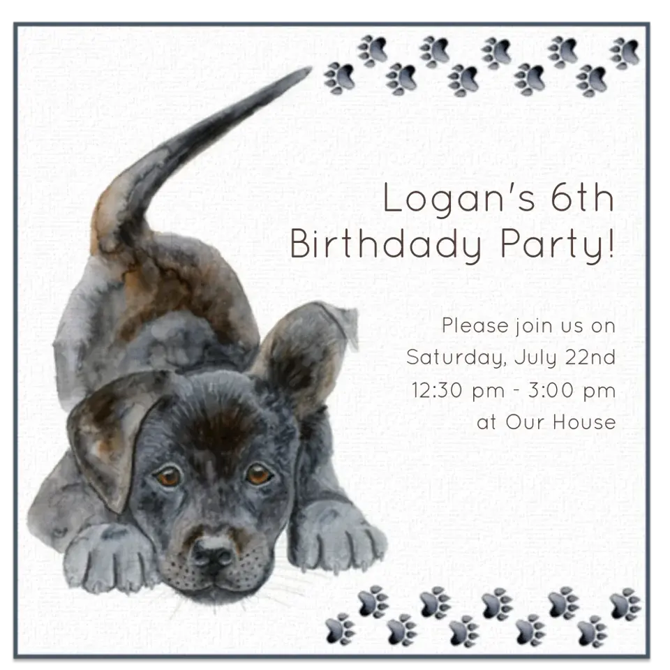 Puppy Roxxee card