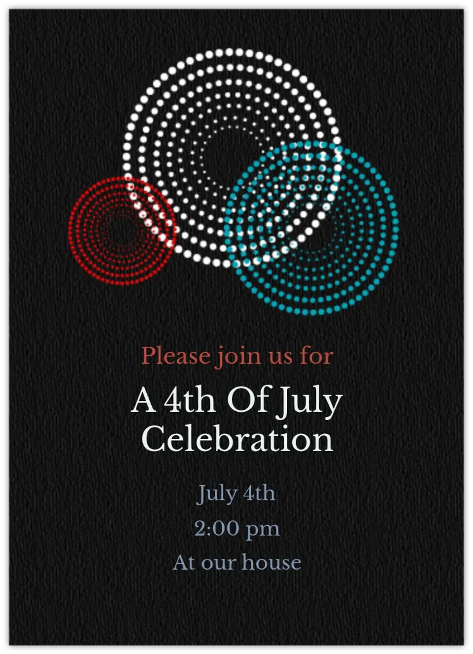 Patriotic Fireworks card image