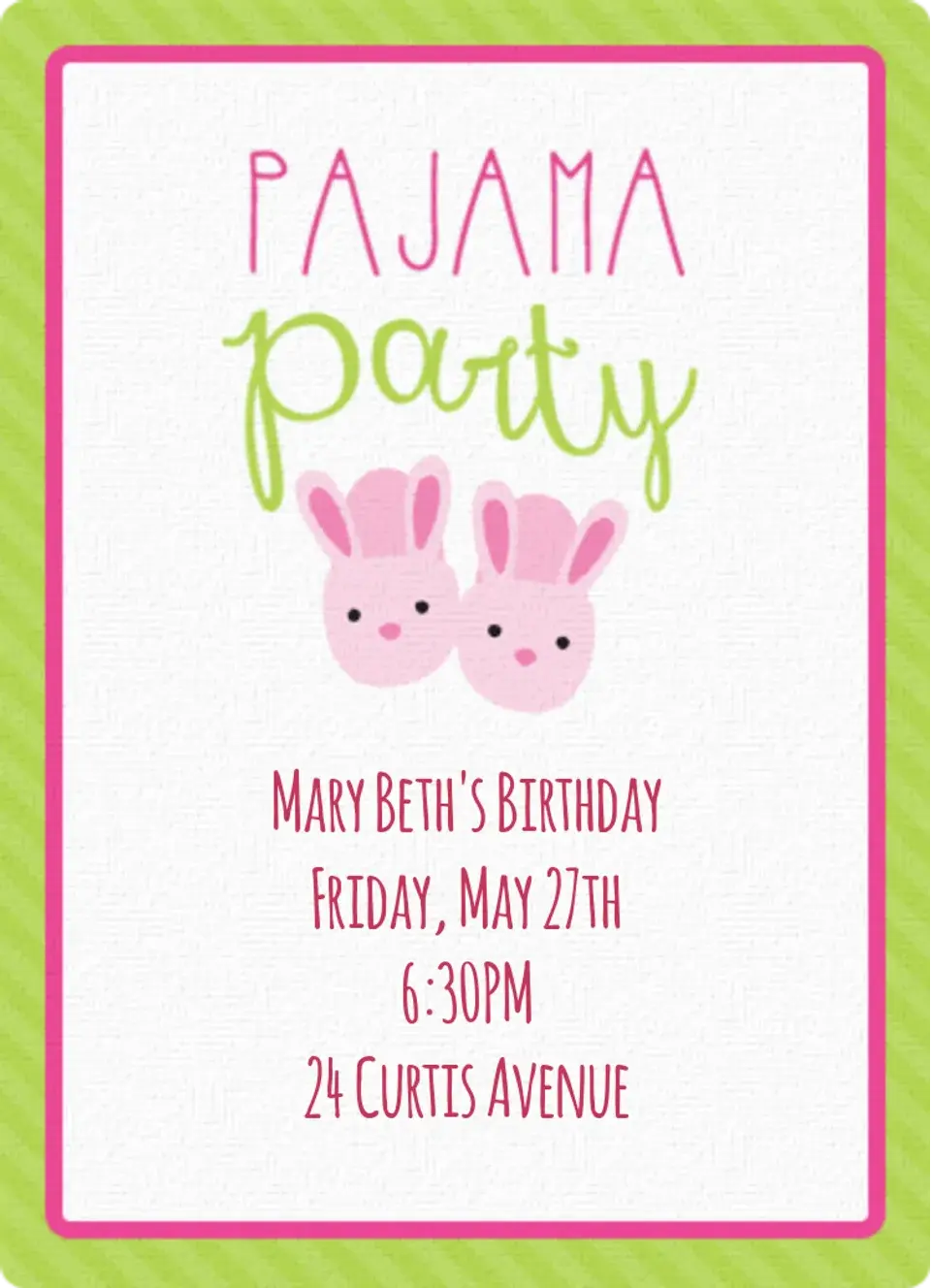 Bunny Slippers card