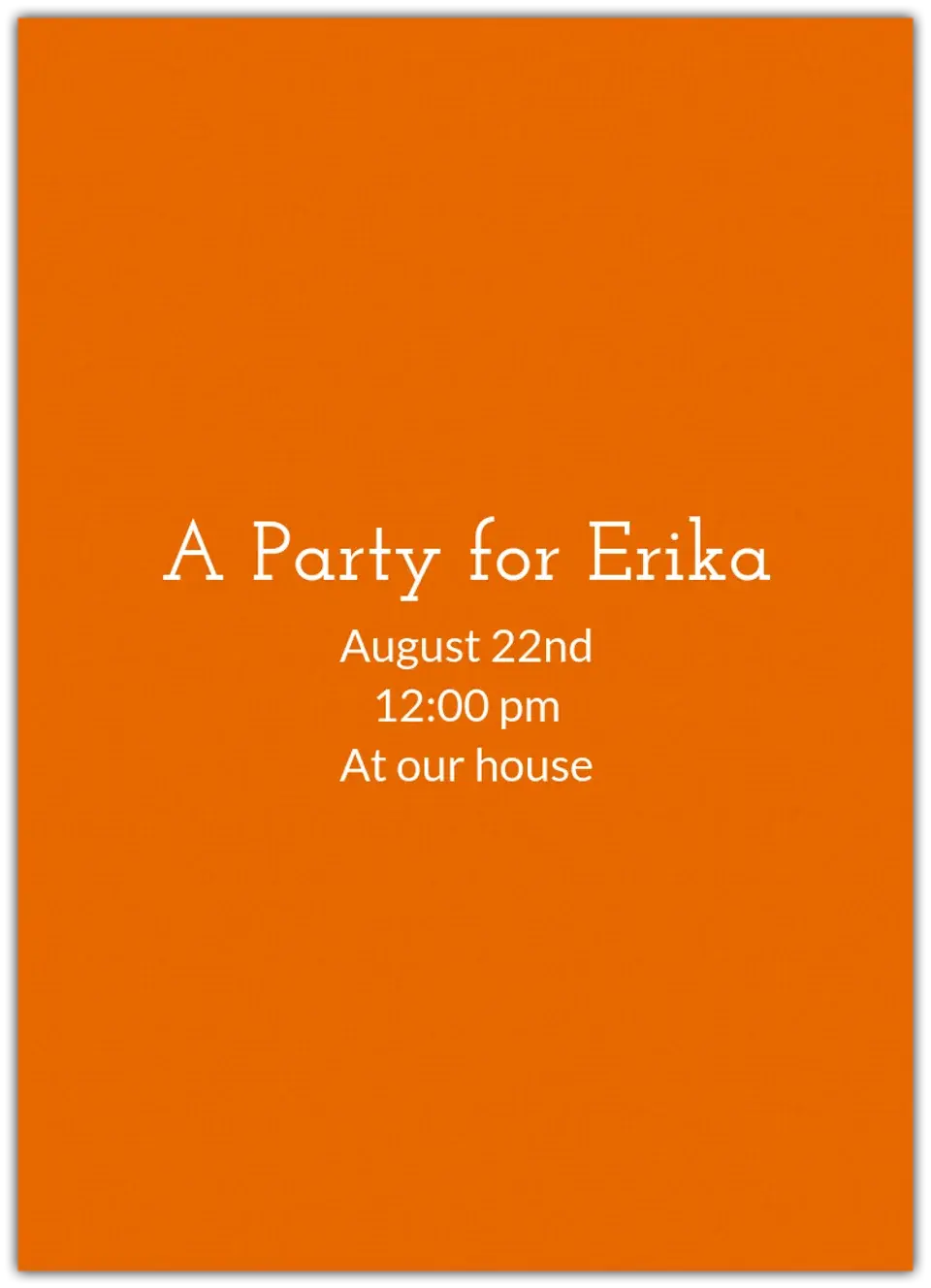 Orange card image