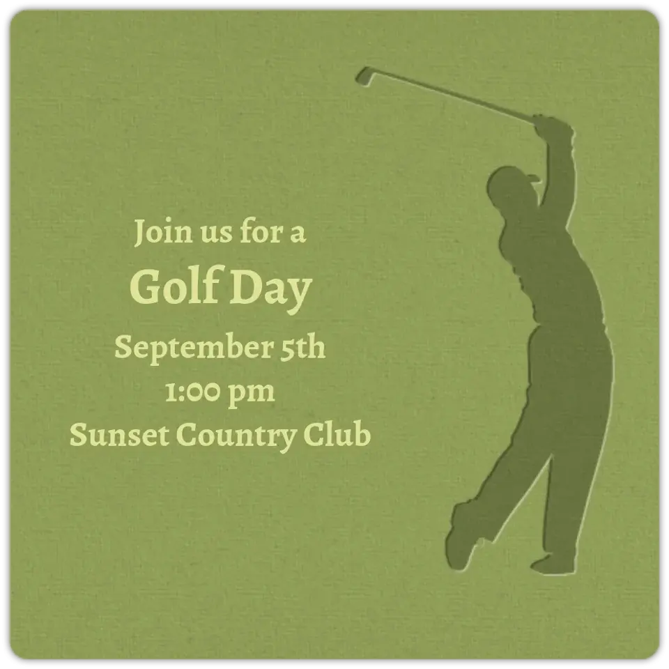 Golf Swing card
