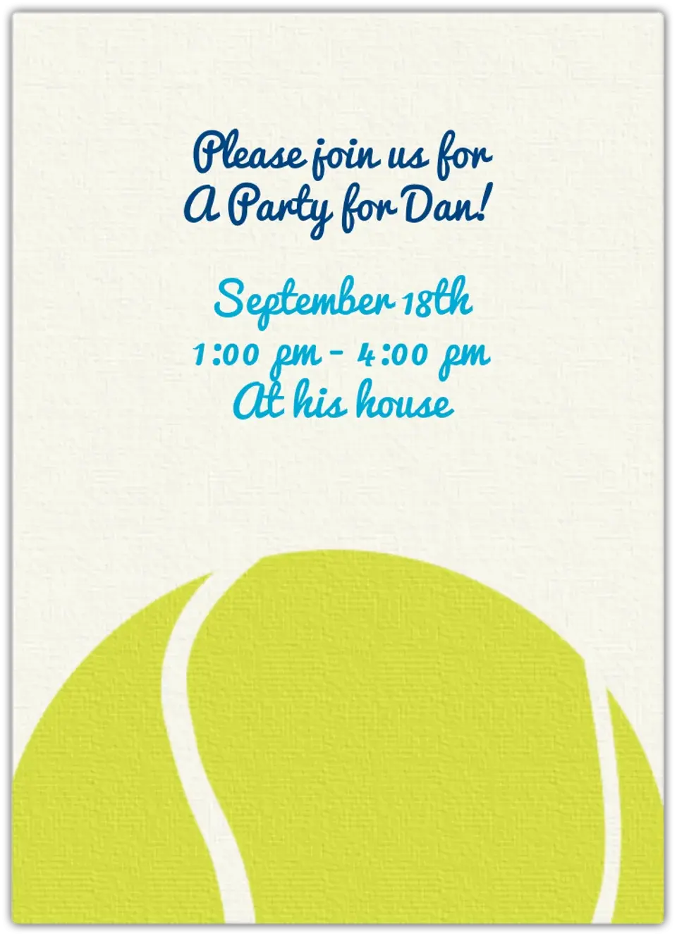 Tennis Racket card