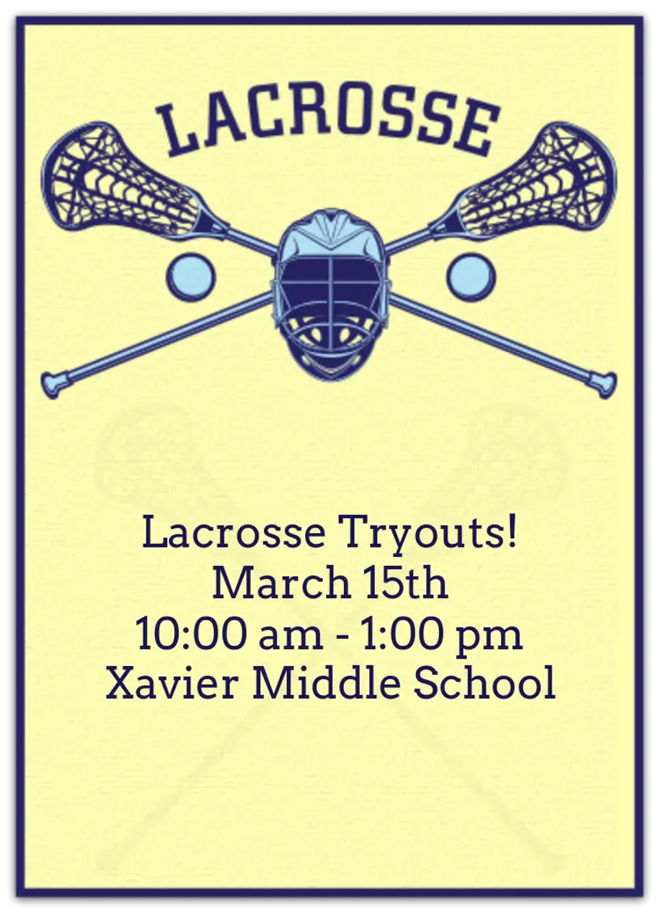 Lacrosse card