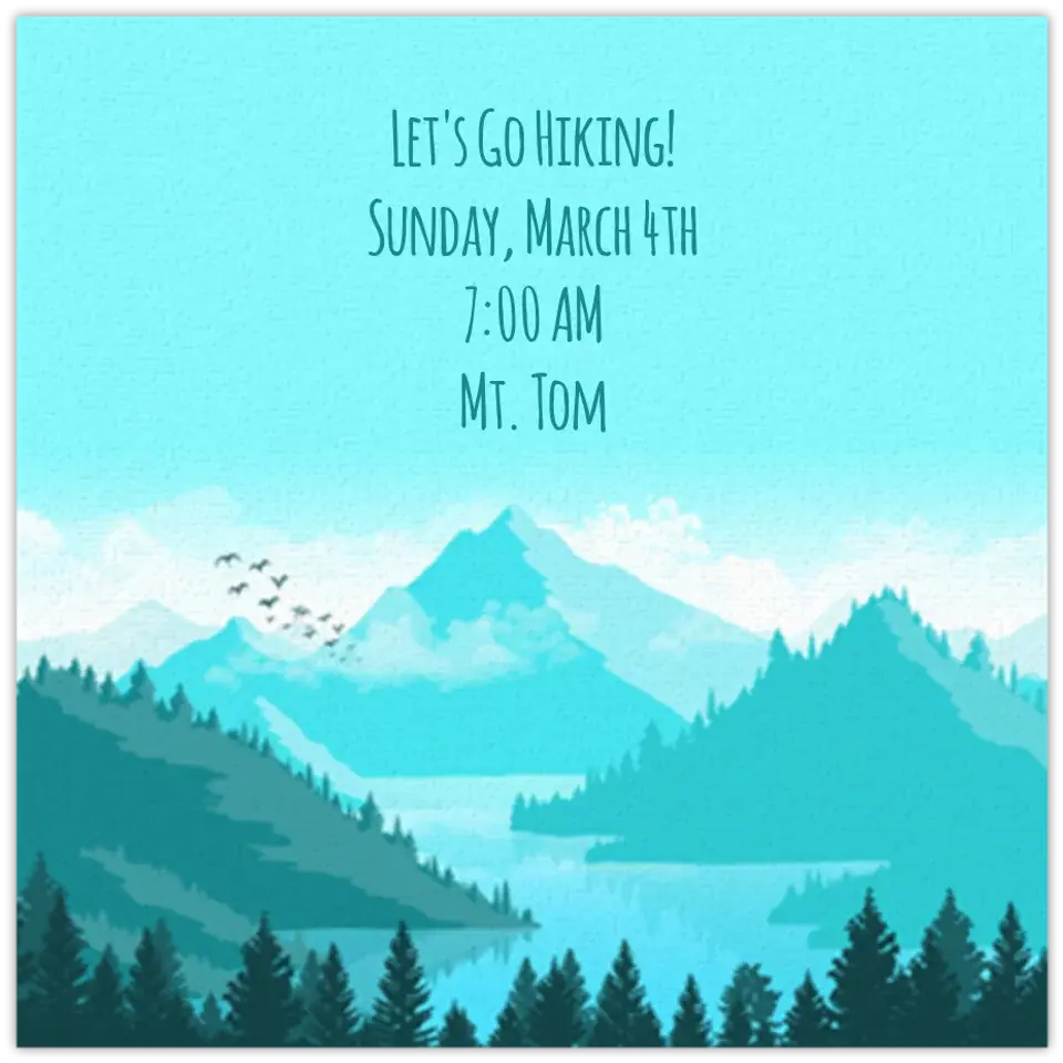 Mountains card