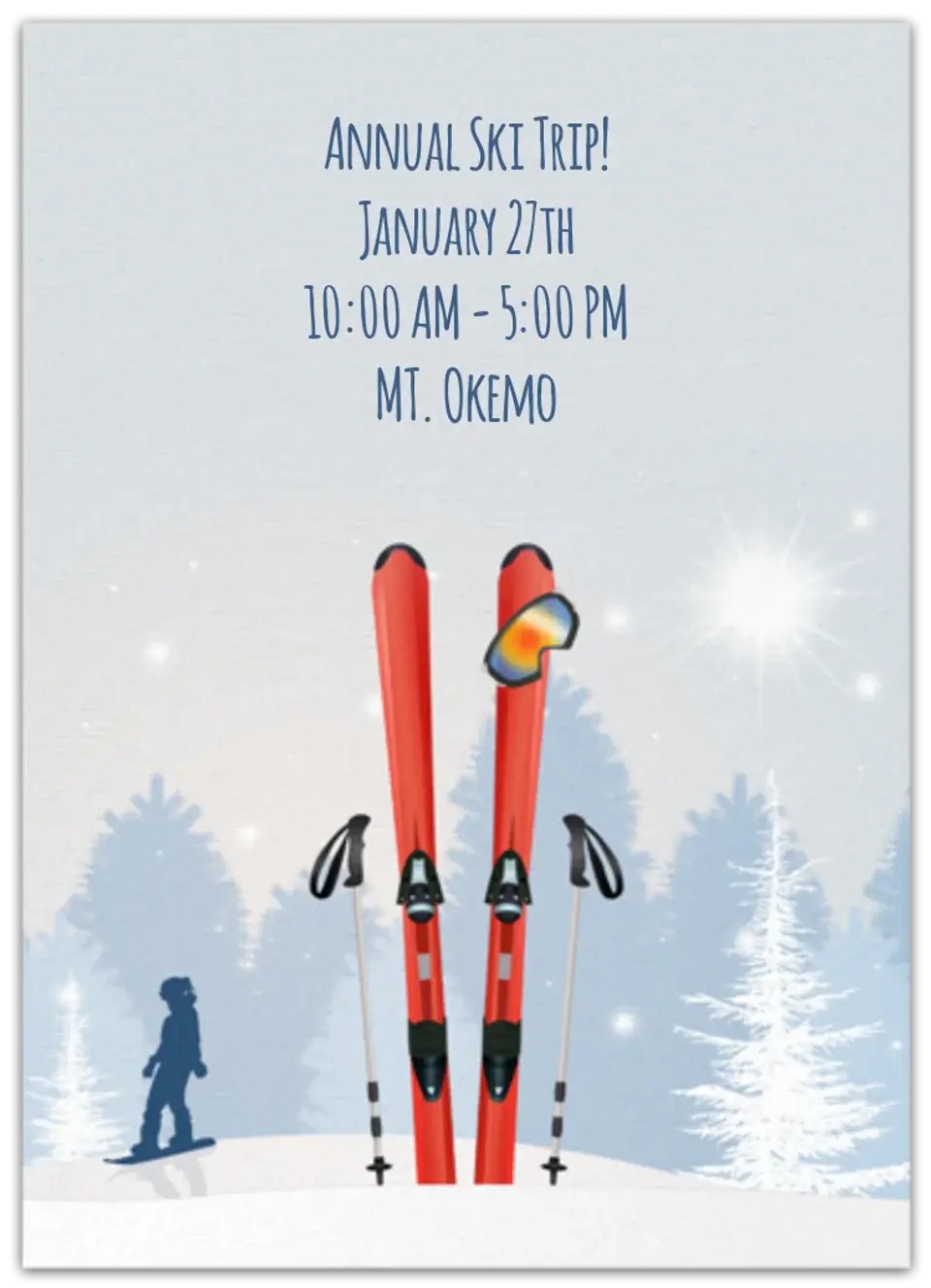 Skiing card