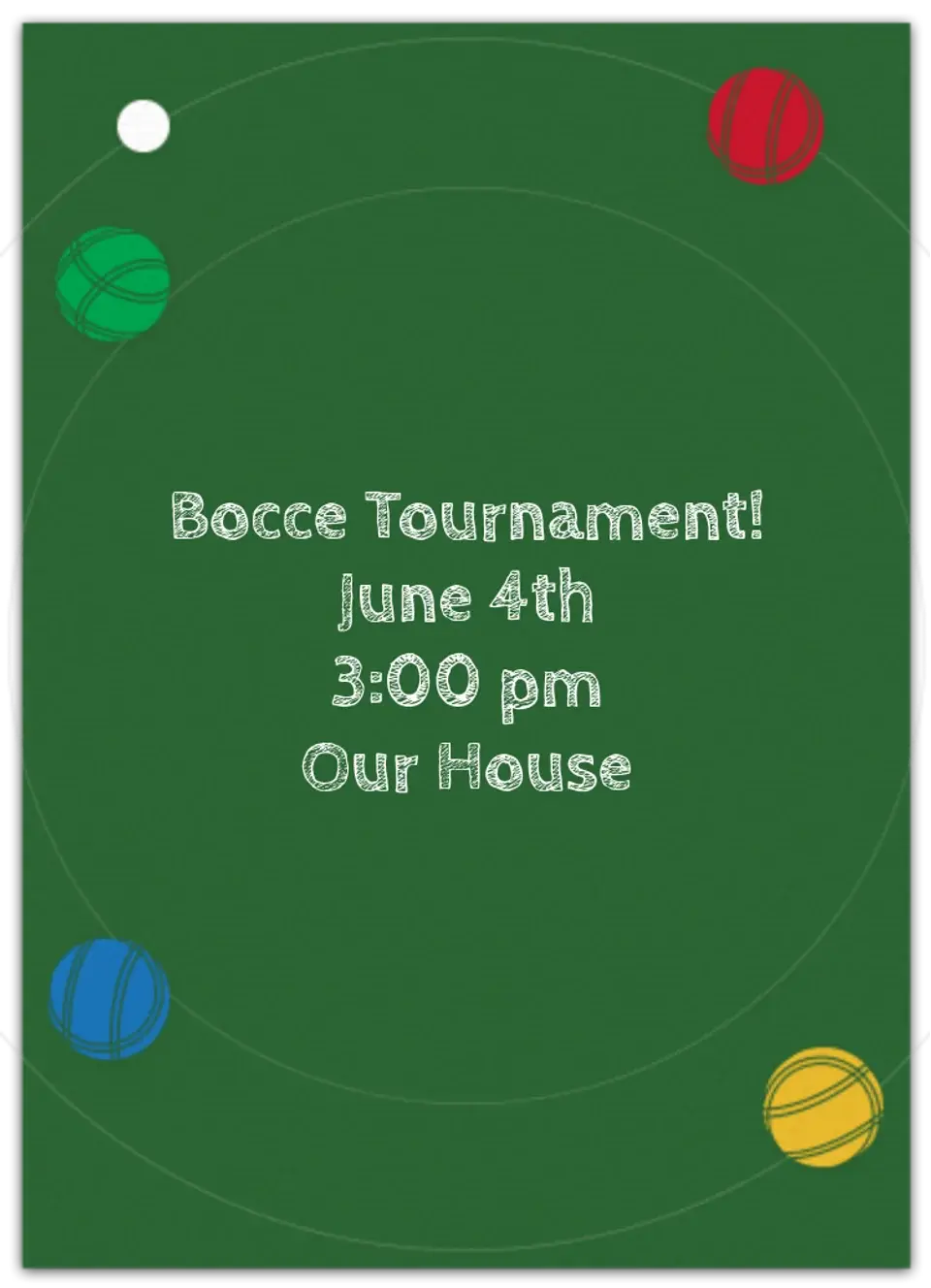 Bocce card