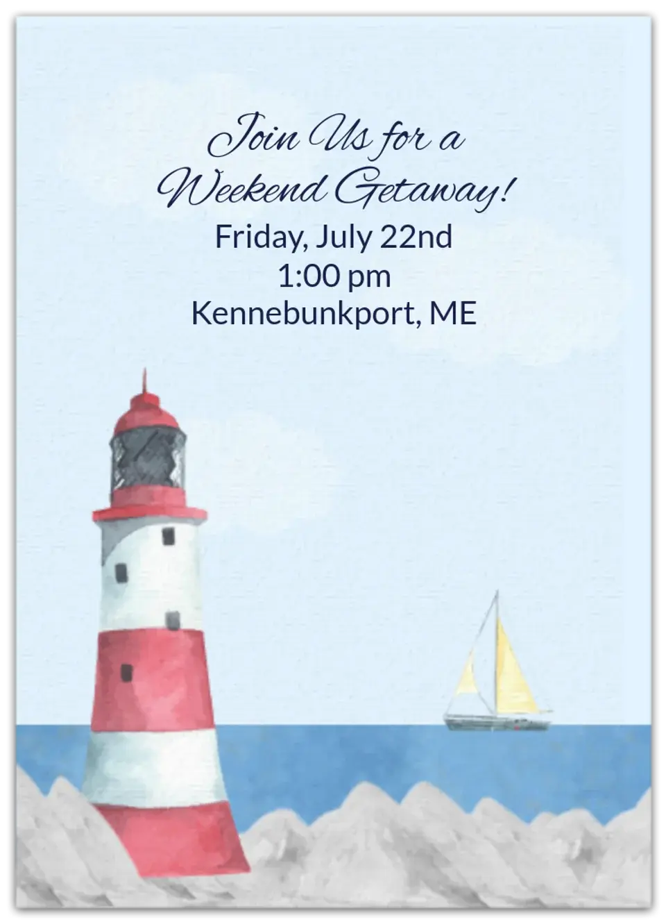 Lighthouse Landscape card
