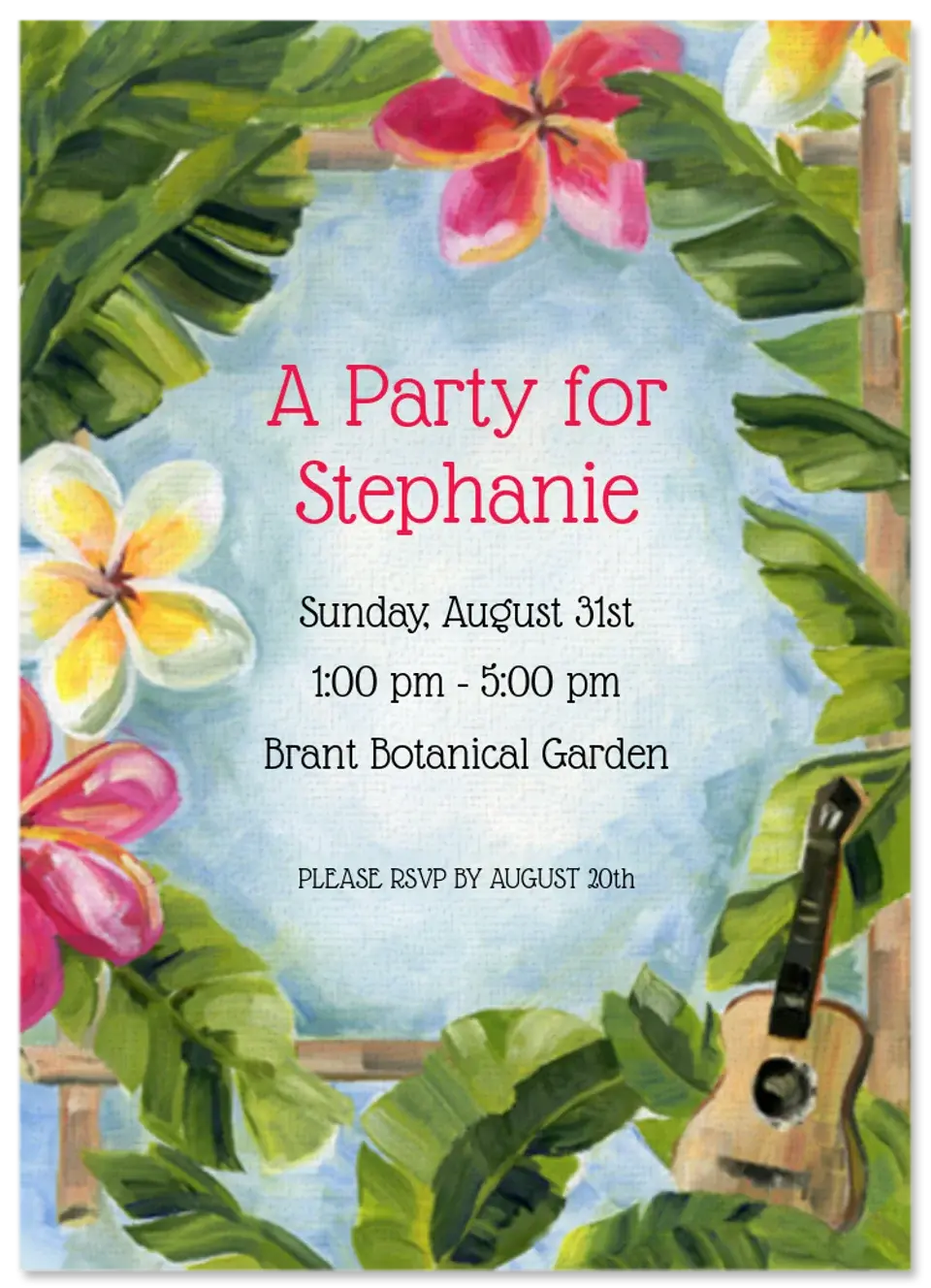 Tropical Luau card
