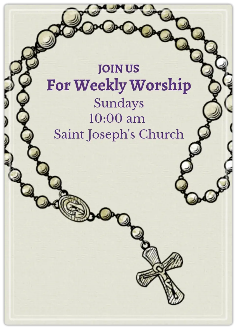 Rosary Beads card
