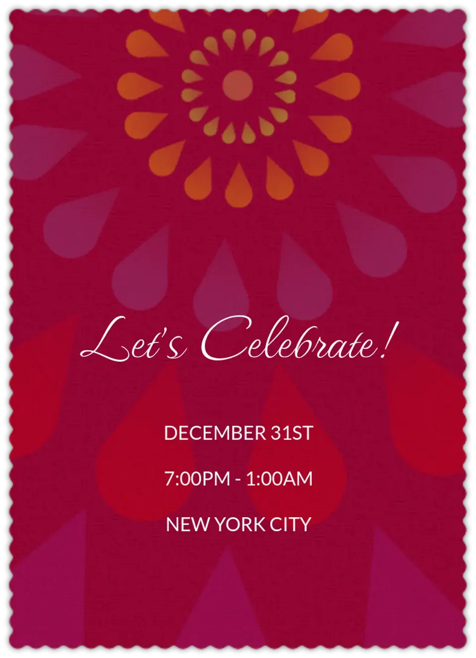 Abstract Fireworks card